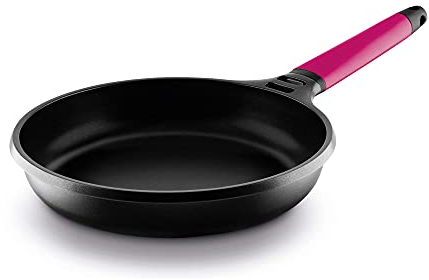 CASTEY - Sartén de Inducción Fundix, Modelo F14-I18, Color Magenta, Tamaño 18 cm, Aluminio y Mango Desmontable, Revestimiento Antiadherente, sin PFOA, Base Full Induction, Apta para Todas las Cocinas