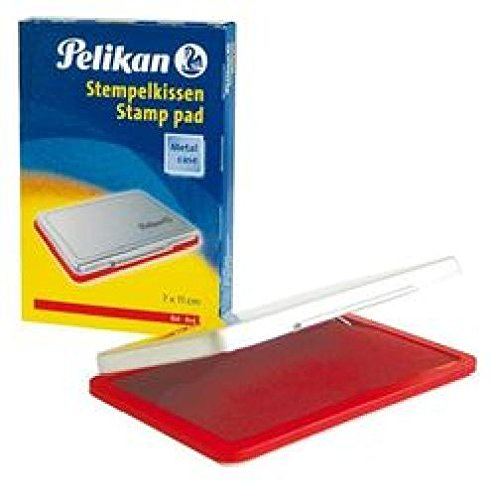 Stempelkissen 2 Metall 11x7cm rot getränkt ohne Öl