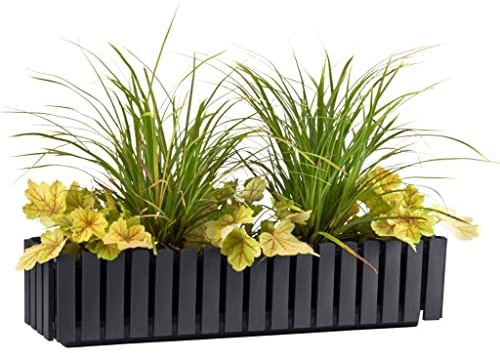 Gardenico Blumenkasten Fency 75 cm, taupe/schwarz