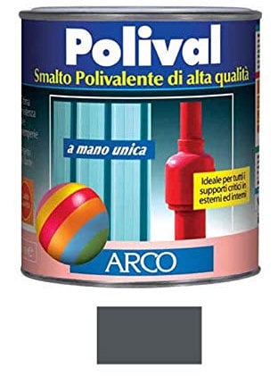 SMALTO LUCIDO PER SUPPORTI CRITICI POLIVAL LT. 0.750 (GRIGIO ANTRACITE)