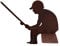Unbekannt Angler 40cm Metall Rost Gartendeko Edelrost