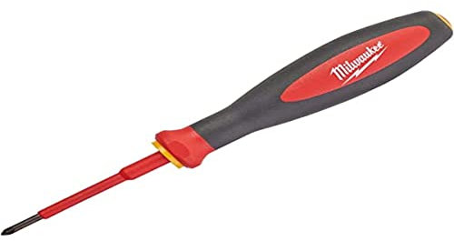 Milwaukee 932464046 VDE Pozidriv - Cacciavite PZ0 x 60 mm, colore: Rosso