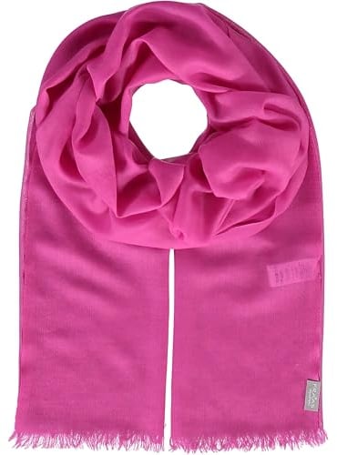 FRAAS Kaschmir Schal 70 x 180 cm - Stola aus 100% reinem Kaschmir für Damen - einfarbige Stola - Wärmend und Hautfreundlich Pink