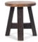 DESIGN DELIGHTS RUSTIKALER Holz HOCKER Bern | 23x20x20cm (HxBxT), Mahagoni massiv | Schemel, Holzhocker, Blumenhocker, Pflanzenhocker | Farbe: 04 schwarz-Natur