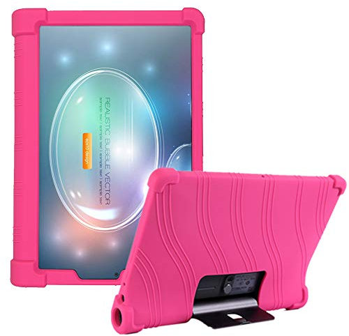 HminSen Schutzhülle für Lenovo Yoga Tab5 YT-X705F 2019 Smart Tablet Cover für Lenovo Yoga Tab 5 Kinderfreundliche Silikon Hüllen (Rose)