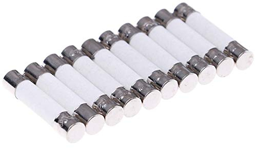 Oulensy 10pcs Pratique Micro-Ondes en Céramique De Fusible Cartouche Électrique 250v 10a Compatible Et Universal Home Fournitures 6x30mm