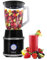 Sogo Batidora de Vaso con Cable – Licuadora para Zumos, Batidos, Verduras y Frutas – Batidora Potente de 1300 W – Batidora con Dos Jarras de Cristal con Diferentes Capacidades de 1,5 L y 300mL