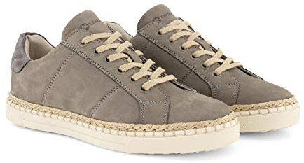 Travelin' Caen - Damen - Sneaker niedrig - Citytrip - Leder - Passform groß - Grau - 39