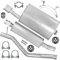 Adamot Auspuffanlage Schalldämpferset Auspuff für Peugeot 206 CC 2.0