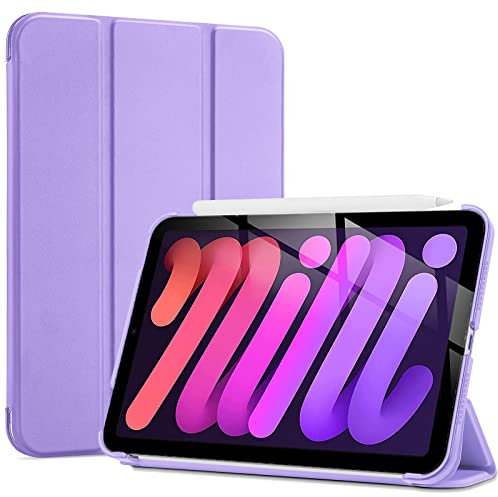 ProCase Funda para iPad Mini A17 Pro 2024/iPad Mini 6.ª Generación 2021 A2567 A2568 A2569, Carcasa Delgada Smart Cover para iPad Mini 6/A17 Pro 8.3 Pulgadas -Morado