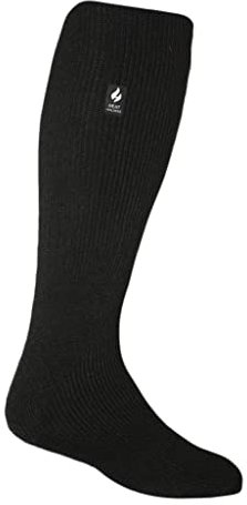 HEAT HOLDERS - Mens & Womens Knee High Thermal Socks | Extra Thick Warm Socks with Fluffy Insulated Inner for Winter | Ideal Socks for Outdoor Boots (4-8, Black)