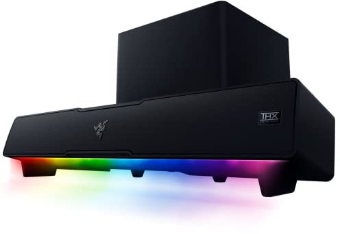 Razer Leviathan V2: Soundbar per PC multi-driver con subwoofer - THX Spatial Audio - Design compatto - Chroma RGB - Bluetooth 5.2 - per PC, desktop/laptop, smartphone, tablet e Nintendo Switch