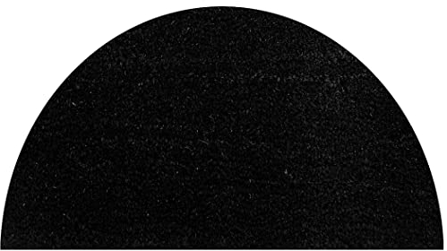 Zerbino Cocco Naturale Esterno Porta Entrata Retro Antiscivolo Tappeto Raschiafango MOD.Cocco Colorato 40X70 Mezzaluna (nero)