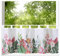 heimtexland ® Scheibengardine Blumen Gardine Digitaldruck HxB 45x120 Fensterdekoration Oekotex Bistrogardine Palmblatt Typ789 Tropical Bunt