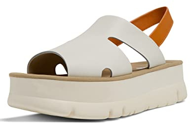 Camper Women's Oruga Up-k200848 Wedge Sandals, White 011, 5 UK