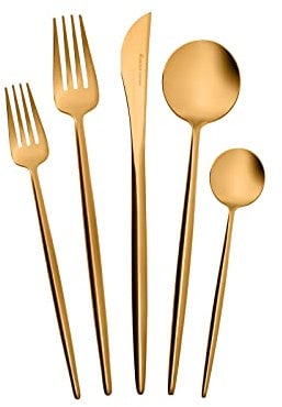 Karaca Jupiter 60-teiliges Besteckset für 12 Personen, 18/10 Edelstahl Besteckset, spülmaschinenfest, perfekt für den täglichen Gebrauch, Premium Qualität