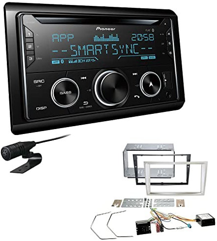 Pioneer FH-S720BT 2-DIN CD Autoradio Bluetooth kompatibel mit Apple und Android Smartphones USB passend für Opel Astra H 2004-2010 Satin Stone