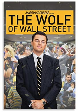Eifini Filmposter The Wolf of Wall Street (2013), Leinwandbild, Malerei, Schlafzimmer, Ästhetik, 20 x 30 cm, ohne Rahmen