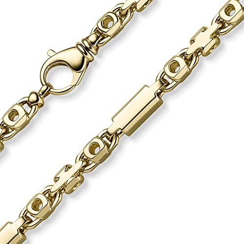 Schmuck Krone 6,5mm Halskette Monte Carlo Kette aus 585 Gold Gelbgold massiv 65cm