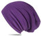 WANSSY® Damen Herren Unisex Uni Farbe Beanie Fashion schlicht ohne Muster Einheitshröße elastisch für M-XXL Kopfbedeckung Schutz vor der Sonne (Designerviolett)