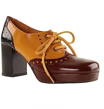 Chie Mihara Damen OKERU39 Oxford, Brown, Yellow, Black, 39 EU