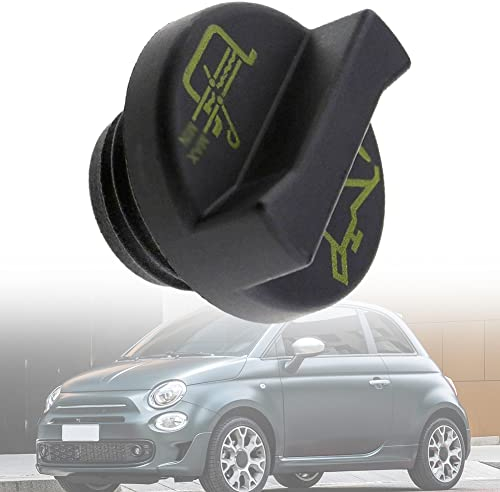 ACPUF Benzin Diesel Tankdeckel für FIAT 500 Grande Punto Idea Panda Seicento, Auto Treibstoff Deckel Tankverschluss mit Kabel Linie Ersatz, 71740676,Black-1 pcs