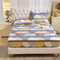 FCLDESHOP Weiches und Bequemes Spannbetttuch,Dickes Spannbettlaken aus gebürsteter Baumwolle, Schlafzimmer-Gastfamilie, bedruckter Matratzenschoner für Einzel-Doppelbett, rund, 180 cm x 200 cm
