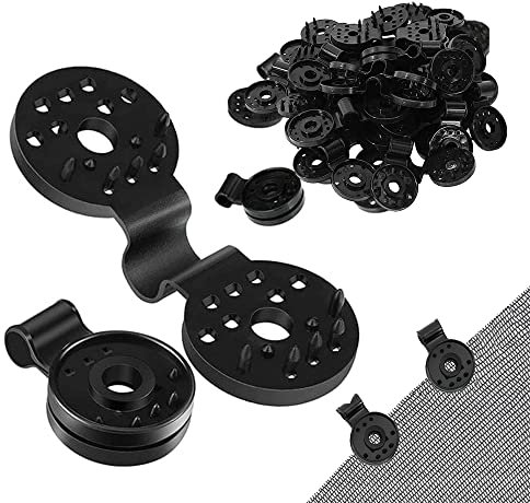 Clips De Fixation Des Filets D'ombrage,20 Pièces Clip De Fixation Pour Brise Vue,Clips De Fixation Traités Anti-UV,Clip Spécial Avec Œillet Pour Brise Vue,Filet,Clôture,D'ombrage (Noir-20 Pièces)