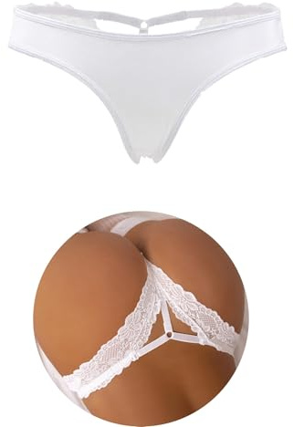 ohmydear Bragas de Encaje Pack Tanga Sexy para Mujer Braguitas Brasileñas Elástica Slip Tanga de Hilo Cintura Baja Bragas Hipster Talla Grande Lenceria Sexy Mujer Cintura Baja
