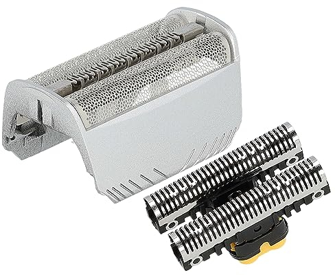 vhbw Kombi-Pack Scherteil Ersatz für Braun 30B, 30B Mul, 30S für Elektrorasierer, Folie + Messerblock, silber