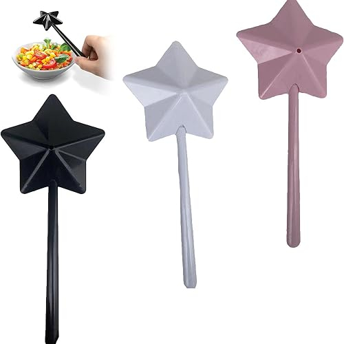 Salière et poivrière magiques, baguettes magiques pour salière et poivrière, bâton magique rechargeable en forme d'étoiles d'épices, bouteille d'assaisonnement d'épices de nouveauté (3pcs)
