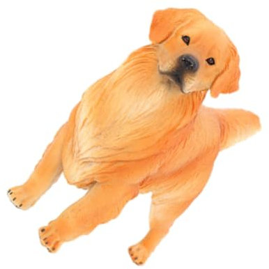 KICHOUSE Golden Retriever-Ornament Mini-Spielzeug Imitierter Hund Hochzeitsdekoration Mini-harztiere Hund Desktop-dekor Golden Retriever-Statue Szene Kleiner Hund Plastik Büro Schreibtisch