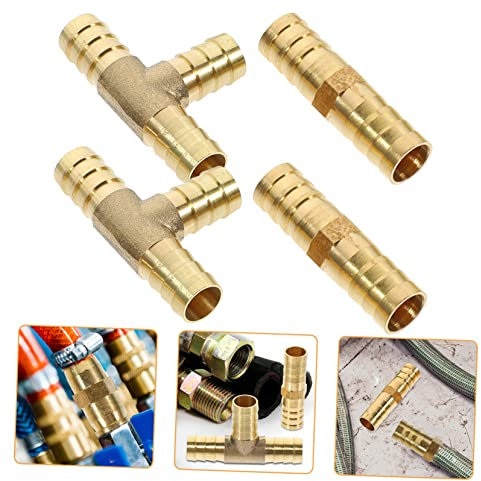 Gadpiparty Luftschlauchverbinder Schlauchkupplung Wasseradapter Rohrverbinder Messingarmatur Für Garten Sanitärprojekte Crimp-cinch Easy Install