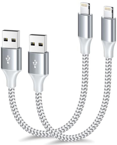 iPhone Charger Cable Short 30CM 2Pack, Apple Charger Cable MFi Certified iPhone Cable USB Fast Charging Lightning Cable Compatible With iPhone 14 13 12 11 XS XR X Pro Max Mini 8 7 6S 6 Plus 5S SE
