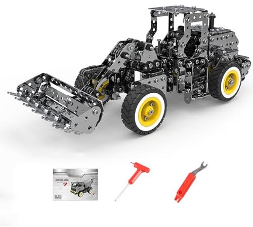 Artisanal Habitat 3D Metall Emulational Bausatz, Simulation Zahnrad-Drehlader, 682 Teile Erwachsene DIY Engineering Baukasten,Geschenkideen für Erwachsene (L)