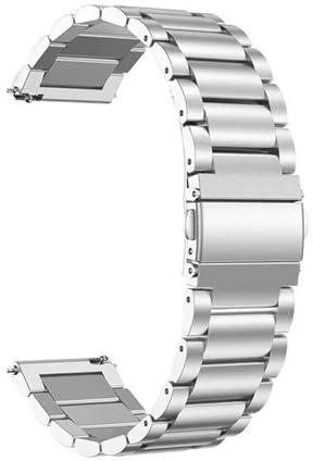Generic Edelstahl-Metall-Uhrenarmbänder Kompatibel mit Withings ScanWatch 42mm/ScanWatch 2 42mm Armbänder, Verstellbares Wasserdicht Ersatz-Uhrenarmband Armband Zubehör Uhrenarmband, Silber