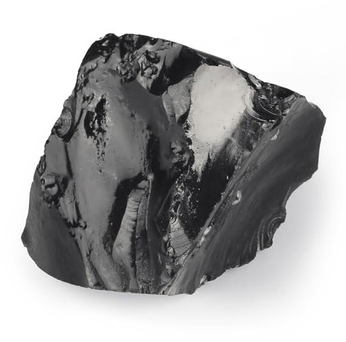 XIANNVXI Obsidian Große Rohstein Kristalle Naturstein Schwarzer Obsidian Stein Echt Natürlicher Rauher Kristall Steine Reiki Premium Wasserstein Yoga Deko Spirituelle Geschenke 4.5–5.5 cm,1PC