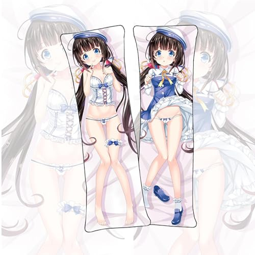YJIALI-Anime-Körperkissen Die Arbeit des Ryuo ist nie getan! Hinatsuru Ai Körperkissen Anime dakimakura beidseitig Bedruckt Lebensgroßer Kissenbezug-Hinatsuru Ai-a 50x160cm-2WT