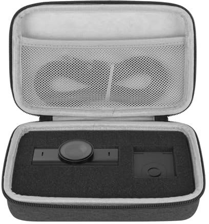 GEEKRIA Webcam-Tragetasche, kompatibel mit Logitech MX Brio Ultra HD 4K Streaming-Webcam, Ersatz-Hartschalen-Reise-Tragetasche mit Kabelaufbewahrung (Dunkelgrau), dunkelgrau