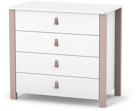 Veres Monaco 900 Kinderkommode/Wickelkommode (90 cm) (Weiß Cappuccino)