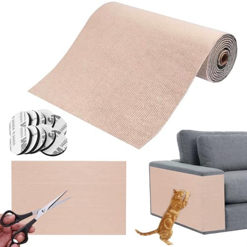 Alfombra Rascador para Gatos, Protector Sofa Gatos Arañazo,Protector de Muebles Autoadhesivo 200X40cm,Cat Scratcher,Rascador Gato,Alfombra Arenero Gato,para Protección de Alfombras Sofá de Muebles