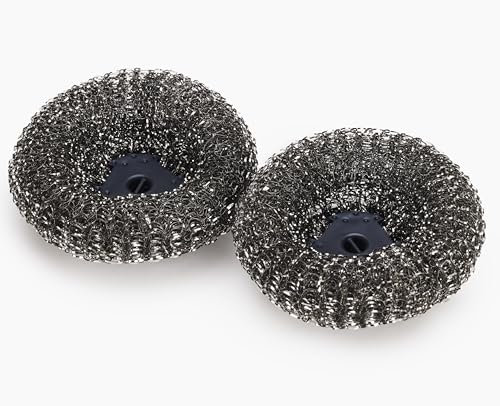 Joseph Joseph SinkTech Testine di Spugna di Ricambio Sostituibili, Abrasive in Acciaio Inox - Confezione da 2, per Macchie Ostinate