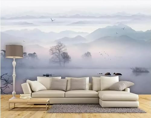 XDOUBAO Papier peint mural encre paysage fond mur papier peint 3d papier peint, 3D, 430x300cm