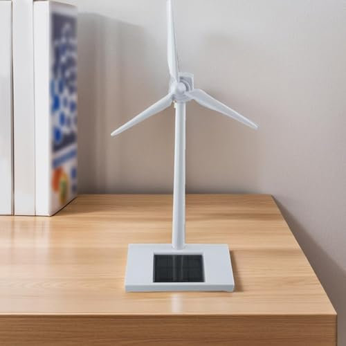 HpLive Solar Windmühle Modell,Solarbetriebene Windmühle Modell Desktop Decor Craft Kinder Kinder Bildung