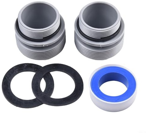 Niceminiwall Connecteur de pompe à sable 4560 Kit de conversion pour adaptateur de piscine, tuyau de 40 mm vers sortie d'entrée de 3,8 cm compatible avec équipement de piscine (2 joints + 1 ruban