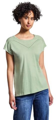 Street One Damen 3226375 Shirt mit Deko-Tape, Soft Jade Green, 36