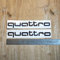 Zorkee Aufkleber geeignet für Audi Quattro, 2 Stück