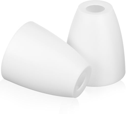 Sewroro Ersatz-Lampenschirm-Abdeckung aus Kunststoff, E14, Weiß, für Tischlampen, Stehlampen, 30 mm, 2 Stück