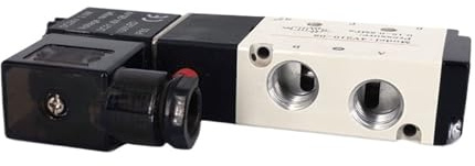Pneumatic Electric Solenoid Valve 5 Way 2 Position Control Air Gas Magnetic Valve 12V 24V 220V Coil Volt 4mm-12mm Hose Fittings(PC 6mm Fittings,DC12V)