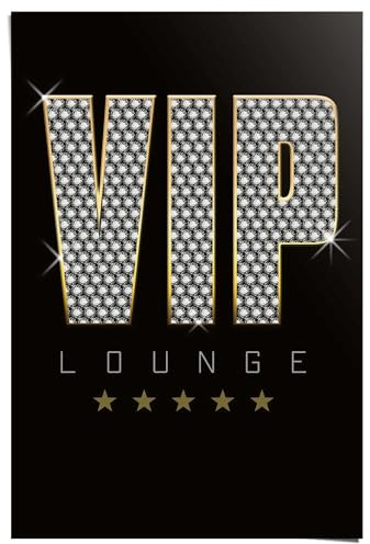 REINDERS Poster, Vip Lounge, Kinderzimmer, Poster, Wanddeko, Room Decor, 150 gr. glänzend Bilderdruckpapier, Schwarz, 91,5x61cm